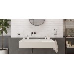 Νιπτήρας επίτοιχος 90x45x16 90 WM με 1 γούρνα χωρίς κολώνα / χωρίς υπερχείλιση χωρίς οπή  από solid surface, χρώμα: Λευκό επιφάνεια: Ματ Επίτοιχοι