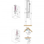 Equipped shower column 150cm, color: White surface: Matt Indoor with hydromassage Equipped shower column 150cm, color: White surface: Matt Indoor with hydromassage