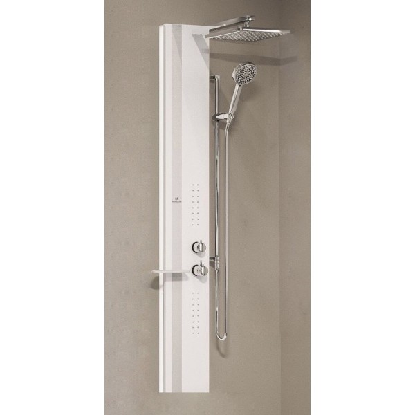 Equipped shower column 150cm, color: White surface: Matt Indoor with hydromassage Equipped shower column 150cm, color: White surface: Matt Indoor with hydromassage