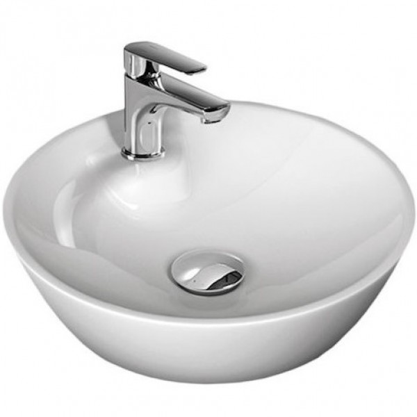 Washbasin Free standing 45x45x12 material: Porcelain With one hole Without overflow, color: White surface: Glossy Free standing