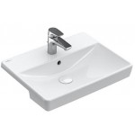 Washbasin Semi-recessed 55x44x12,5 material: Porcelain, color: White surface: Glossy Washbasin Semi-recessed 55x44x12,5 material: Porcelain, color: White surface: Glossy