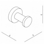 Hook Flat wall mounted material: Brass single, color: White surface: Matt Hooks Hook Flat wall mounted material: Brass single, color: White surface: Matt Hooks