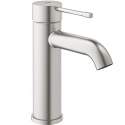 Μπαταρία νιπτήρος επικαθήμενη αναμεικτική από ορείχαλκο χωρίς βαλβίδα S-Size, supersteel, χρώμα: Χρωμέ επιφάνεια: Βουρτσισμένη