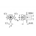 Diverter for concealed shower tap 2 way Diverters - concealed part