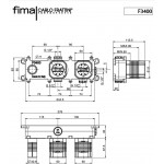 Shower tap Wall-mounted concealed part 2 way Wall-mounted - concealed part