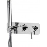 Shower tap Wall-mounted external part 2 way material: Brass mixer with hand shower, hose and holder With plate, color: Chrome surface: Glossy Wall-mounted - external part Shower tap Wall-mounted external part 2 way material: Brass mixer with hand shower, hose and holder With plate, color: Chrome surface: Glossy Wall-mounted - external part