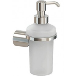 Dispenser από ορείχαλκο επίτοιχος τύπος Nickel Mat με κρυστάλλινο δοχείο, χρώμα: Χρωμέ επιφάνεια: Ματ Dispenser