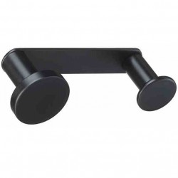Hook double Flat wall mounted material: Brass, color: Black surface: Matt