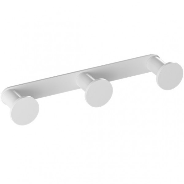 Hook Flat wall mounted material: Brass multi, color: White surface: Matt Hooks Hook Flat wall mounted material: Brass multi, color: White surface: Matt Hooks