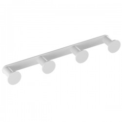 Άγκιστρο από ορείχαλκο πολλαπλό τετραπλό, χρώμα: Λευκό επιφάνεια: Ματ Άγκιστρα