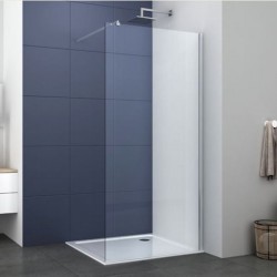 Shower enclosure Linear 110x200 8mm fixed surface: Glossy, color: Chrome Linear