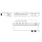 Μπαταρία ντουζιέρας εντοιχιζόμενη εξωτερικό μέρος 4 εξόδων από ορείχαλκο θερμοστατική με ξεχωριστές εξόδους με πλακέτα push-button on/off controls, Copper Brushed PVD, χρώμα: Μπρονζέ επιφάνεια: Βουρτσισμένη Εντοιχιζόμενες εξωτερικό μέρος