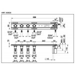 Μπαταρία ντουζιέρας εντοιχιζόμενη εσωτερικό μέρος 4 εξόδων Εντοιχιζόμενες εσωτερικό μέρος