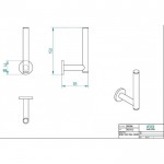 Paper holder vertical material: Brass, color: White surface: Matt Toilet paper holders Paper holder vertical material: Brass, color: White surface: Matt Toilet paper holders