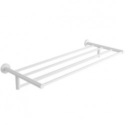 Ράφι για πετσέτες 60x25x9 από ορείχαλκο επίτοιχο, χρώμα: Λευκό επιφάνεια: Ματ Ράφια-Πετσετοθήκες 