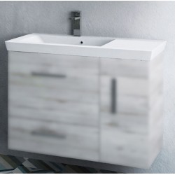 Washbasin for furniture 84,5x44x60 material: Porcelain With one hole With overflow, color: White surface: Glossy Furniture basins