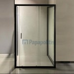 Shower enclosure Rectangle 120x80x185 6mm sliding surface: Matt, color: Black Shower enclosure Rectangle 120x80x185 6mm sliding surface: Matt, color: Black