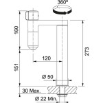 Kitchen tap Deck-mounted material: Brass with water filter, color: Chrome/Black surface: Glossy Kitchen tap Deck-mounted material: Brass with water filter, color: Chrome/Black surface: Glossy Deck-mounted