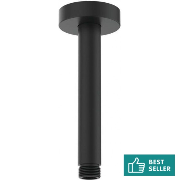 Arm 15cm silk black Ceiling-mounted material: Brass, color: Black surface: Matt Shower arms Arm 15cm silk black Ceiling-mounted material: Brass, color: Black surface: Matt Shower arms