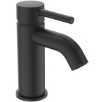 Wash basin tap Deck-mounted material: Brass mixer S size Without waste silk black, color: Black surface: Matt Wash basin tap Deck-mounted material: Brass mixer S size Without waste silk black, color: Black surface: Matt