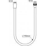 Σπιράλ 175cm από πλαστικό Silk Black, χρώμα: Μαύρο επιφάνεια: Ματ Σπιράλ τηλεφώνου