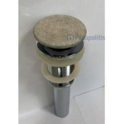Waste Valve With overflow material: Concrete surface: Matt, color: Beige
