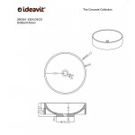 Washbasin Free standing 45,5x45,5x12 material: Concrete Without hole Without overflow D1, color: Grey surface: Matt Free standing