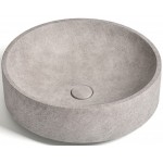 Washbasin Free standing 45,5x45,5x12 material: Concrete Without hole Without overflow D1, color: Grey surface: Matt Free standing