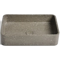 Washbasin Free standing 50x32,5x12 material: Concrete Without hole Without overflow Terrazzo, color: Brown surface: Matt