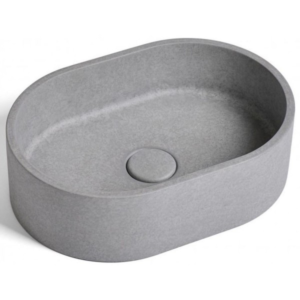 Washbasin Free standing 40x28x12 material: Concrete Without hole Without overflow B1, color: Grey surface: Matt Free standing Washbasin Free standing 40x28x12 material: Concrete Without hole Without overflow B1, color: Grey surface: Matt Free standing