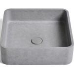 Washbasin Free standing 39x39x12 material: Concrete Without hole Without overflow B1, color: Grey surface: Matt Free standing Washbasin Free standing 39x39x12 material: Concrete Without hole Without overflow B1, color: Grey surface: Matt Free standing