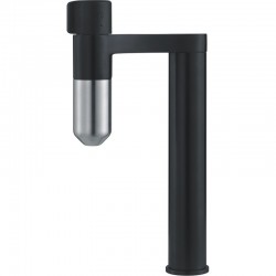 Kitchen tap Deck-mounted material: Brass with water filter industrial Black, color: Black surface: Matt Deck-mounted