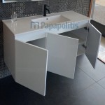 Bathroom furniture set with washbasin 120x47x62 material: Lacquer wall mounted, color: White Bathroom furniture sets Bathroom furniture set with washbasin 120x47x62 material: Lacquer wall mounted, color: White Bathroom furniture sets
