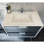 Έπιπλο μπάνιου κομπλέ με νιπτήρα, 80x45x62 από ξύλο συνθετικό επίτοιχου τύπου, χρώμα: Ξύλο Γκρι Έπιπλα μπάνιου κομπλέ