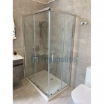 Shower enclosure Rectangle 120x80x185 6mm sliding surface: Glossy, color: Chrome Shower enclosure Rectangle 120x80x185 6mm sliding surface: Glossy, color: Chrome