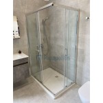 Shower enclosure Rectangle 120x80x185 6mm sliding surface: Glossy, color: Chrome Shower enclosure Rectangle 120x80x185 6mm sliding surface: Glossy, color: Chrome