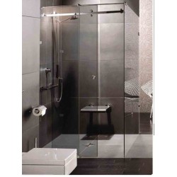 Καμπίνα ντουζιέρας ορθογώνια 120x80x190 8mm συρόμενη S επιφάνεια: Γυαλιστερή, χρώμα: Χρωμέ Ορθογώνιες