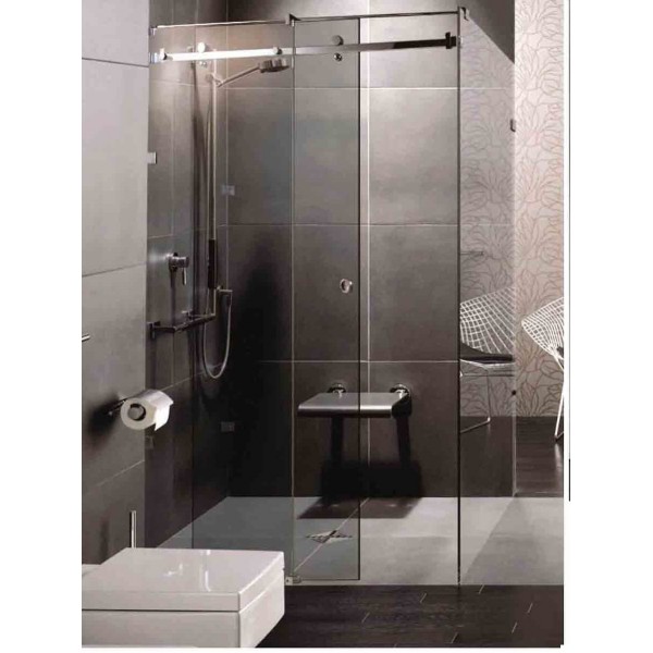 Shower enclosure Rectangle 120x80x190 8mm sliding S surface: Glossy, color: Chrome
