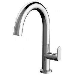Wash basin tap Deck-mounted L size material: Brass mixer With push-open waste set M-Size, color: Chrome surface: Glossy