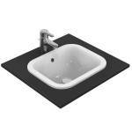 Washbasin Built-in 42x35 material: Porcelain With overflow Without hole, color: White surface: Glossy Built-in