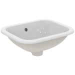 Washbasin Built-in 42x35 material: Porcelain With overflow Without hole, color: White surface: Glossy Built-in