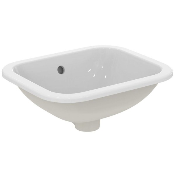 Washbasin Built-in 42x35 material: Porcelain With overflow Without hole, color: White surface: Glossy Built-in