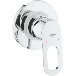 Shower tap Wall-mounted concealed - complete set 1 way material: Brass mixer With plate without hand shower, hose and holder, color: Chrome surface: Glossy