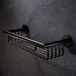 Sponge box material: Inox Double-mounted deep Single  Black Brushed, color: Black surface: Brushed Shower baskets