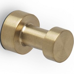 Hook Flat wall mounted material: Inox single Gold Brushed, color: Gold surface: Brushed Hooks