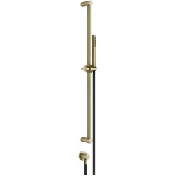 Βέργα ντους 80cm από inox Brass Brushed PVD με τηλέφωνο, σπιράλ & παροχή, χρώμα: Χρυσό επιφάνεια: Βουρτσισμένη Βέργες ντους