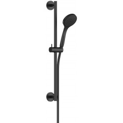 Shower slider rail 60cm material: Brass with hand shower & hose, color: Black surface: Matt Shower slider rails