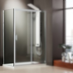 Καμπίνα ντουζιέρας ευθύγραμμη 70x185 6mm σταθερή Safe Clean glass επιφάνεια: Γυαλιστερή, χρώμα: Χρωμέ Ευθύγραμμες