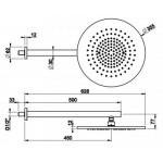Shower head Wall-mounted 35x35 material: Inox, style: 1 spray, color: Black surface: Brushed Overhead showers Shower head Wall-mounted 35x35 material: Inox, style: 1 spray, color: Black surface: Brushed Overhead showers