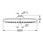Shower head Wall-mounted / Ceiling-mounted 25x25 material: ABS, style: 1 spray, color: Chrome surface: Glossy Overhead showers Shower head Wall-mounted / Ceiling-mounted 25x25 material: ABS, style: 1 spray, color: Chrome surface: Glossy Overhead showers